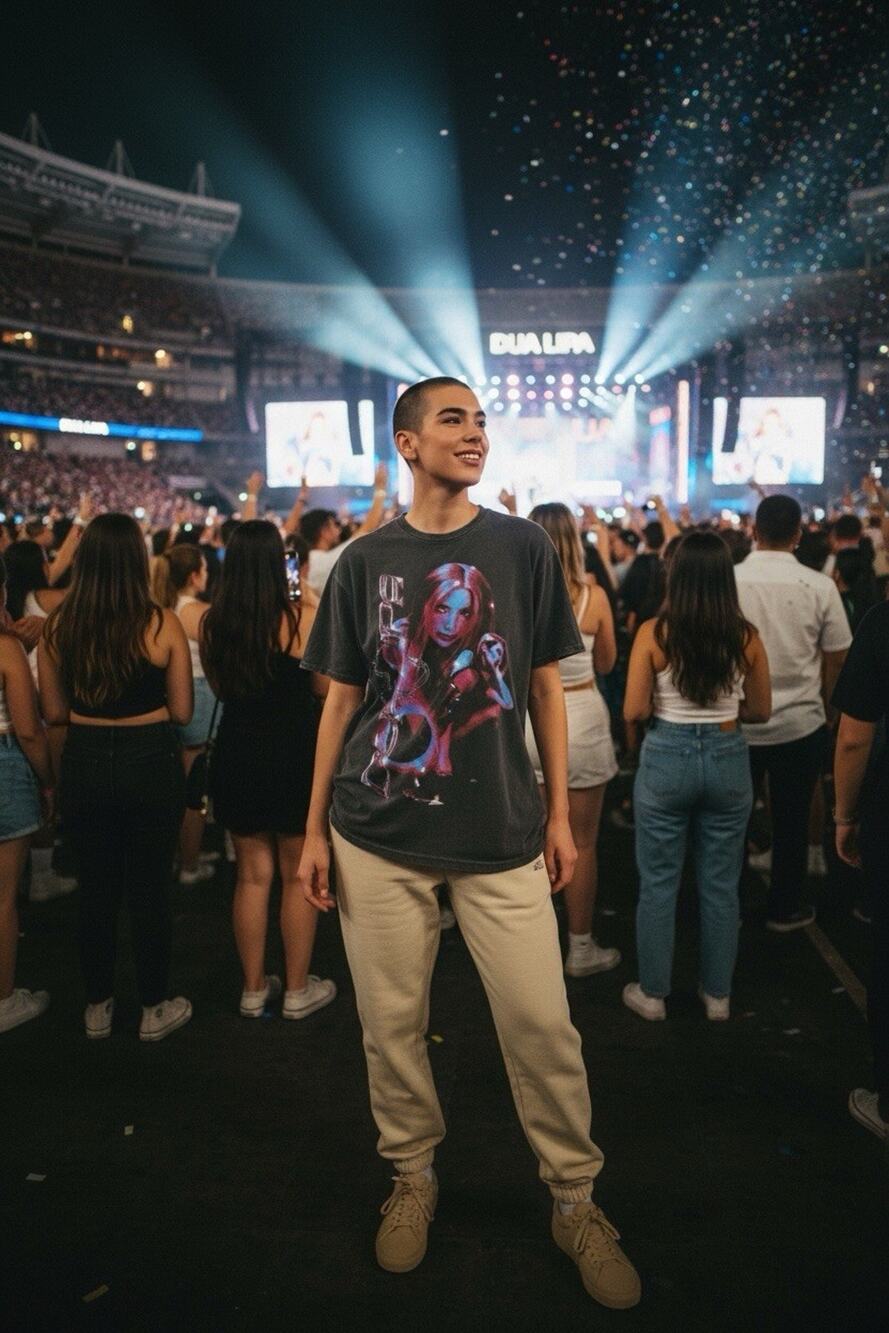 Dua Lipa Black Large 2022 Future Nostalgia World Concert Tour T-Shirt Pop Music